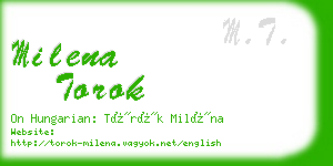 milena torok business card